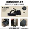 Beautiful Cool Slippers Women's Summer New Fashion High-end Sense Toe Thick Heel Thick Sole Non-slip Casual High Heels