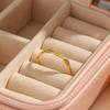 E.B.belle Super Minimalist Braided Twisted Thin Gold Rings For Lady Waterproof Stainless Steel 18K Gold Plated Girl's Ring