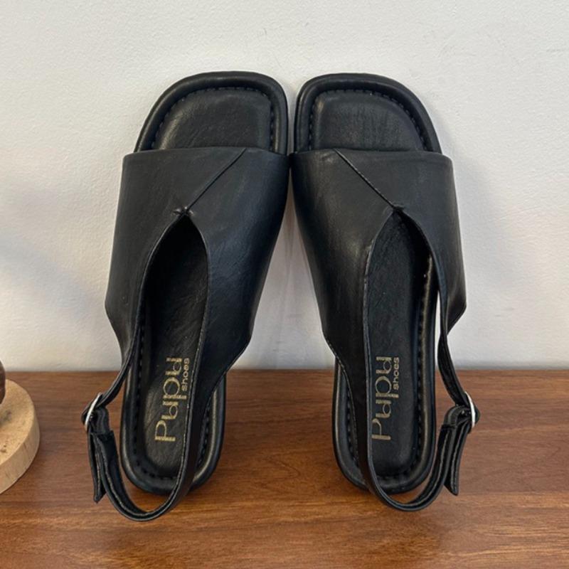 Fashion Women Flats Sandals 2025 Designer Buckle Shoes Woman Fashion Soft Slippers Summer Elegant Shoes New Trend Casual Sandalias Mujer