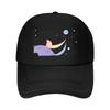 Minimal Sunrise Grid Aura Pattern Mesh Baseball Cap Polyester Forward Observations Hat Adjustable Golf Hat Summer