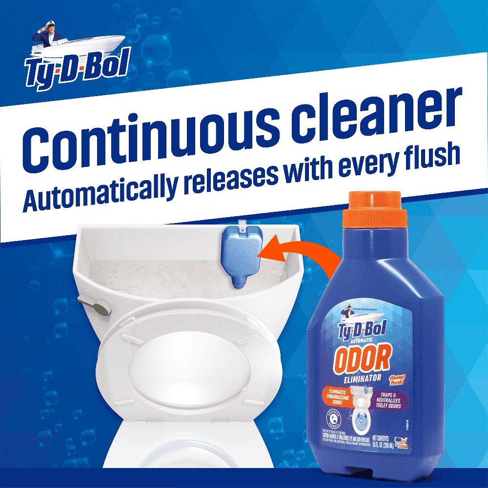 Automatic Toilet Bowl Cleaner Odor Eliminator In-Tank Liquid Cleaner with Molecular Technology Continuous Deodorizing Safe