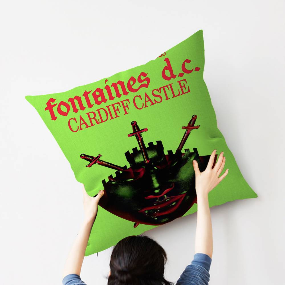 

F-Fontaines D.C. Romance Pillow Cushion Cover Pillowcase Living Room Sofa Home Decor Customized 30x30 cm