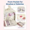 Convenient Travel Handheld Toilet Bag Fluffy Large Wide Opening Makeup Storage Bag