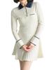 Logo Embroidered Polo Knit Mini Dress LWNO261131 IVR Free Size [Lily Brown] Women's