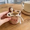 Artistic Tea Infuser for Home Bathing Girl Loose Leaf Tea, Fine Mesh Strainer, Creative Resin Residue Free Strainer Sitting Figure Filter Cups