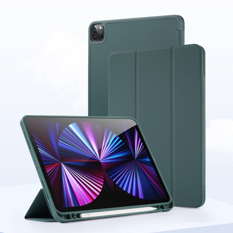 iPad 10.2/Pro 3/4/Air 5/Mini 5/6 Case with Pen Slot, Soft Leather Shell