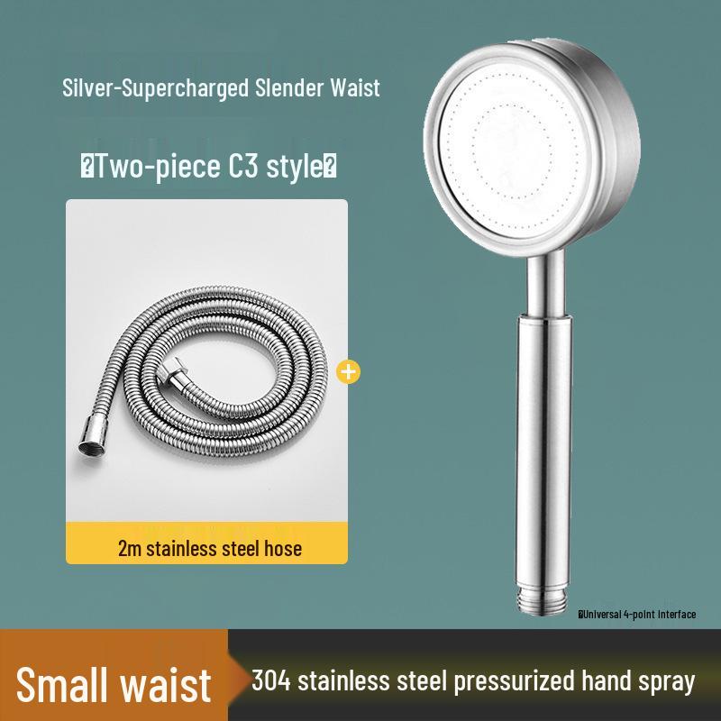 304 Stainless Steel Handheld Shower Head & Hose Set