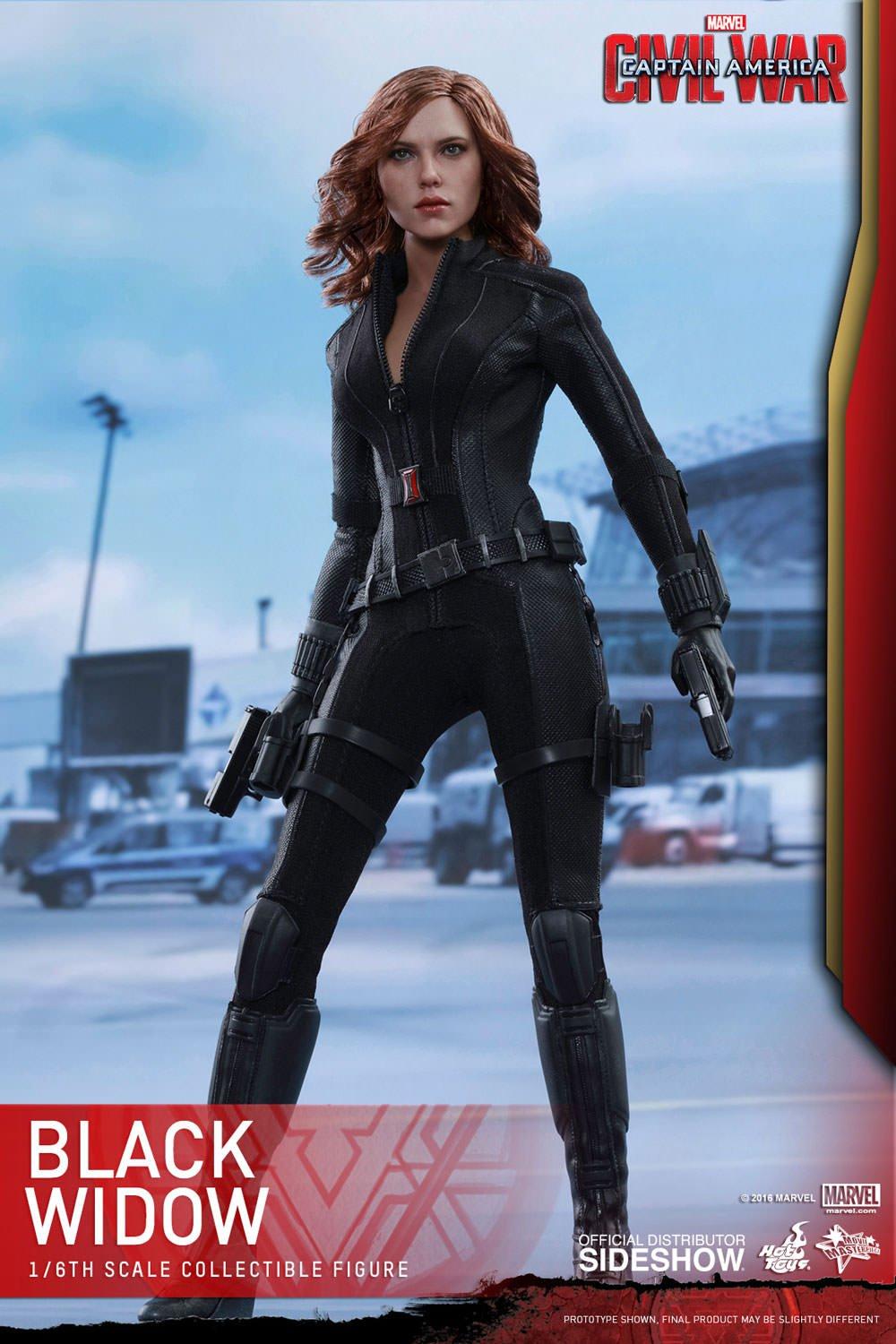 

Movie Masterpiece Captain Civil War Black Widow Scale Plastic Painted Finished Figure America 1/6
