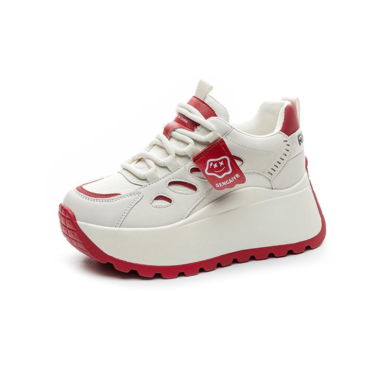 Dad Shoes Women's Spring 2025 Platform Internet Celebrities Burst Board Height Increase Sports Leisure Fashion Versatile Small Women's Shoes