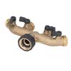 4 Way Hose Faucet Manifold Brass Connector Distributor for Garden Irrigation 34in  Thread