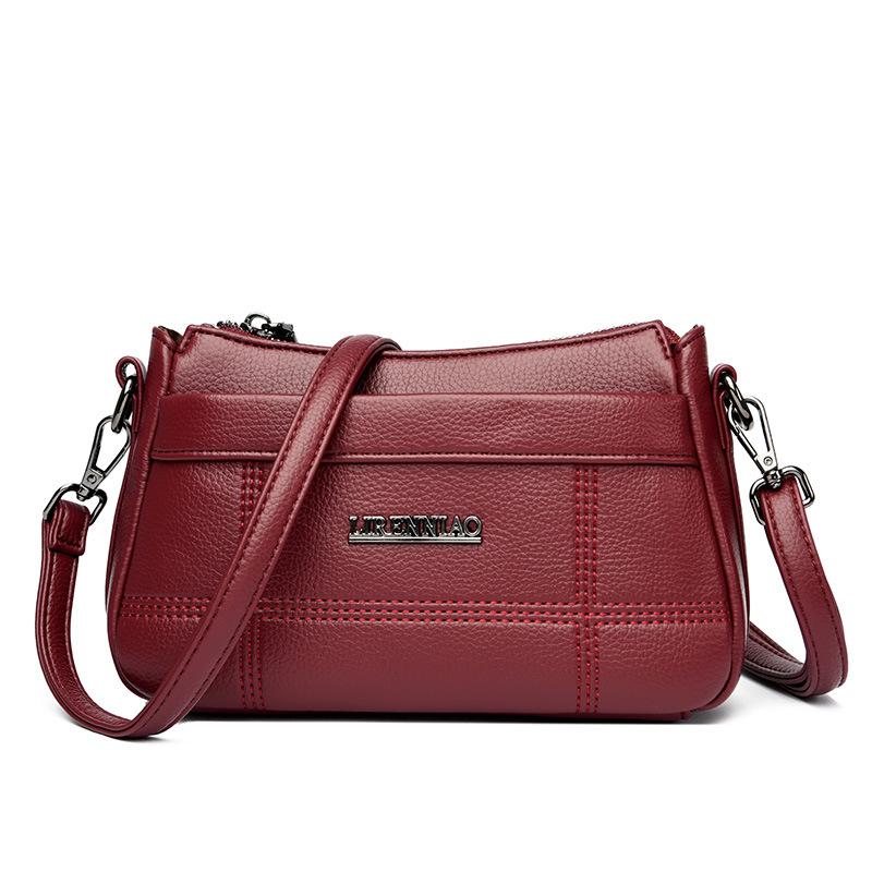 Bag 2025 New Atmospheric High-end Soft Leather Middle-aged Women's Bag Mother Bag Commuting Large-capacity Shoulder Messenger Bag
