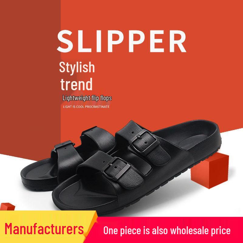 Men's Outdoor EVA Thick Sole Sandals - Summer, Plus Size, Buckle Style.