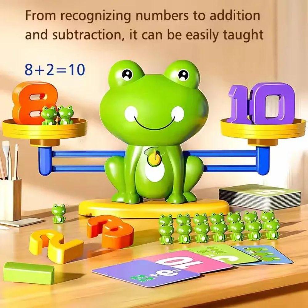 Logical Thinking Frog Math Balance Toy Addition Subtraction Early Education Toy Math Training