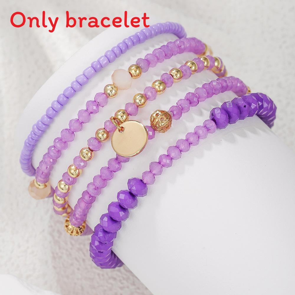 Bohemian Style Beaded Bracelet Set With Glass And Alloy For Women Gift Ideas