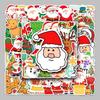 50 Waterproof Christmas Stickers for Luggage, Skateboards, Computers, Tablets, and Water Bottles