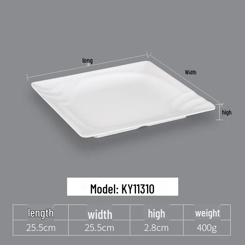 Yi Pan White Melamine 3-Compartment Dumpling Plates, 5-Pack