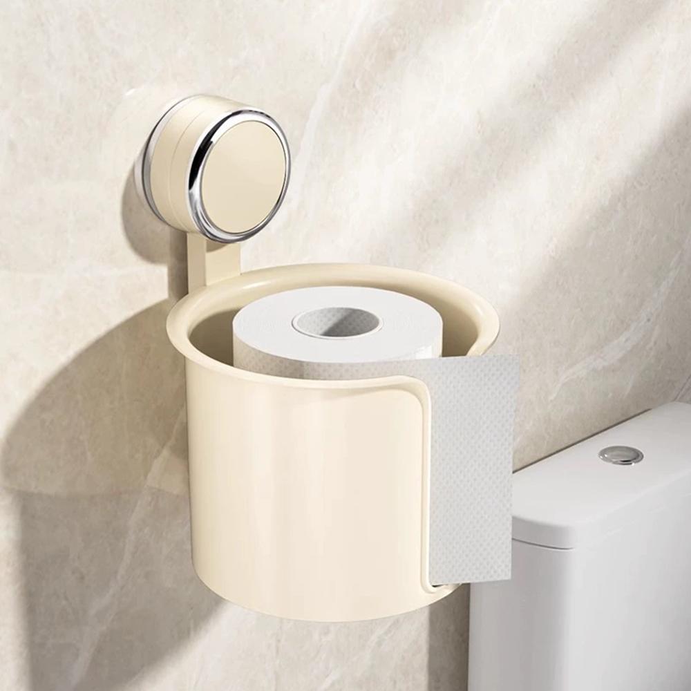 Suction Cup Tissue Box Bathroom Punch-free Plastic Home Toilet Paper Portable Storage Modern Minimalism Home Storage
