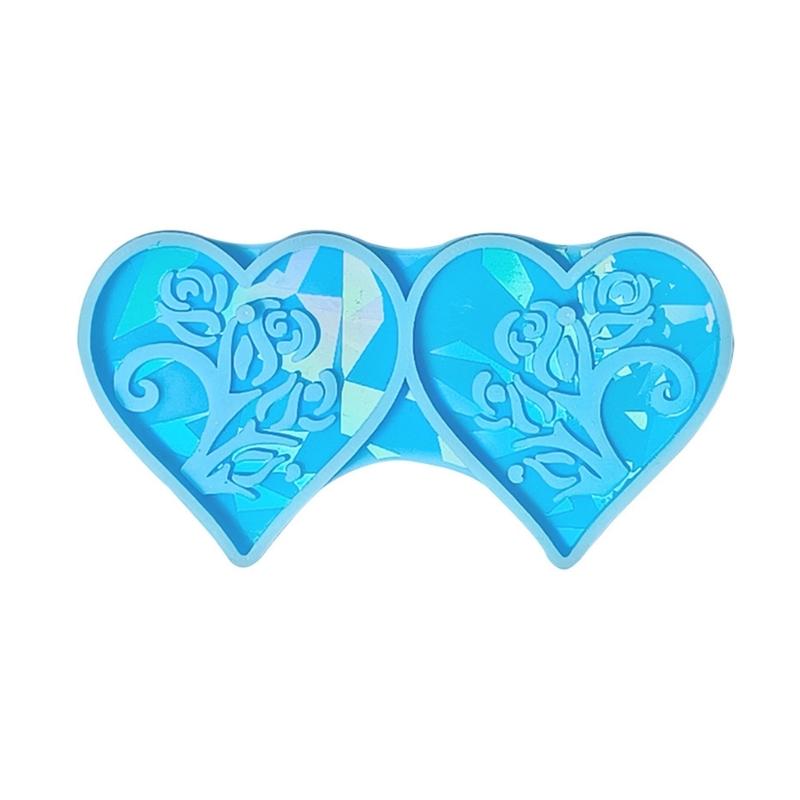 Versatile Resin Casting Mold Necklace Pendant Mold Heart Shape DIY Jewelry Making Molds for Creating Jewelry Keychains