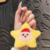 Plush Christmas keychain female cute cartoon Santa snowman couple bag pendant cheap small gifts