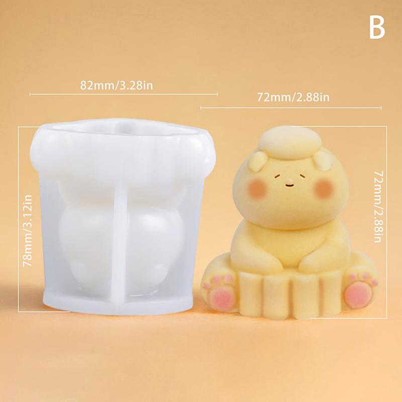 1PCS Cartoon Green Dino Dinosaur Pudding Silicone Mold Cute Animal Mousse Mold Custard Mold Cake Decoration Baking Bakery Tool