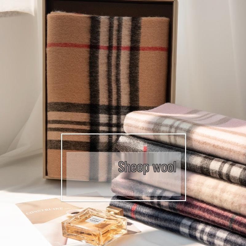 Women's Fashion Warm Plaid Scarf