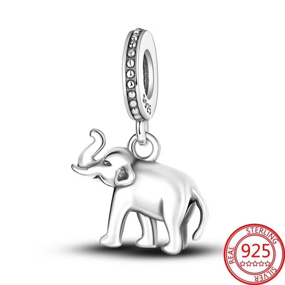 Creative copper Large Ear Flower Fang Elephant Charm Compatible With Bracelets Necklaces Womens Pet Party Jewellery Accessories