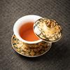 Rotating Sancai Gaiwan: Enamel Color Mutton Fat Jade Porcelain Tea Bowl with Lid for Kung Fu Tea Brewing.