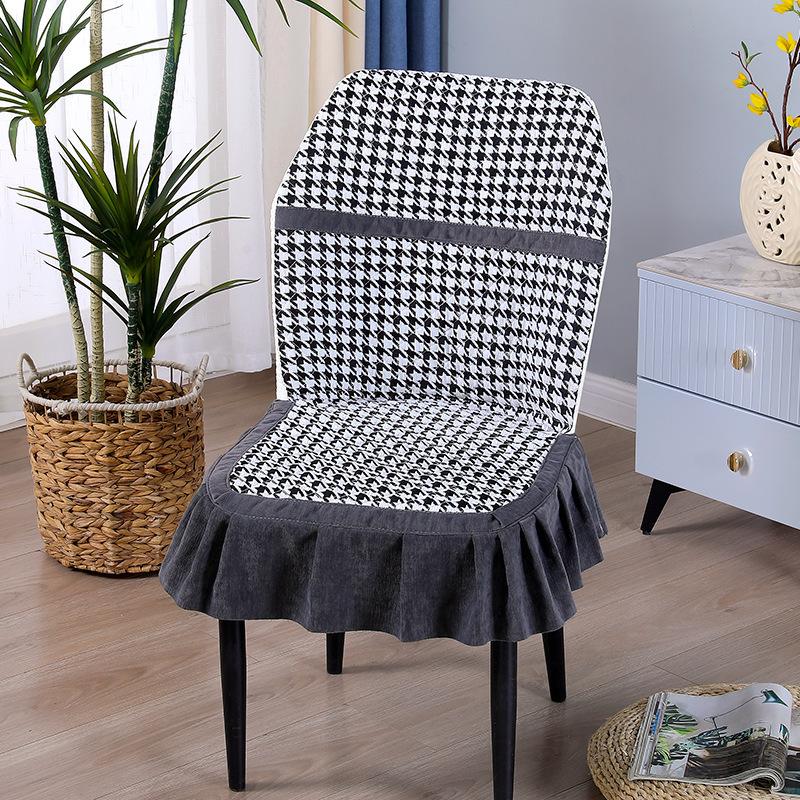 Husă scaun curbat, Husă elastică integrată pentru spătarul scaunului, Husă scaun de dining cu formă specială, Husă scaun semicirculară, Spătar cu pernă