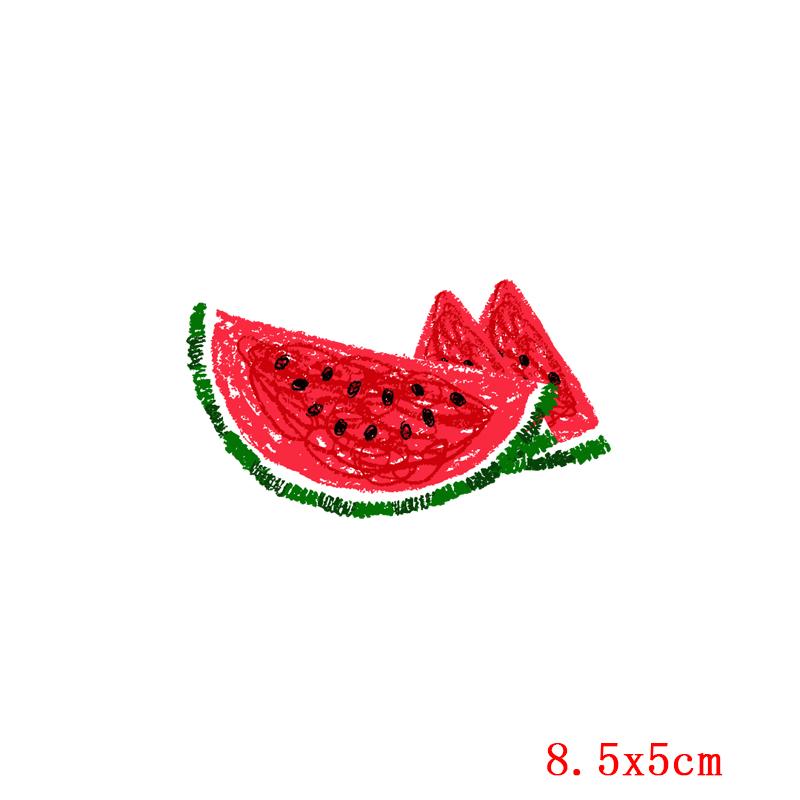 Cartoon Food Patch Iron On Transfer For Clothing Fruit Thermal Transfer For Clothes Vinyl Applique Thermo Sticker On Clothes DIY