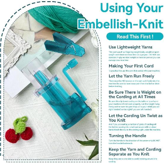 

Jwthee Bracelet Knitting Machine, Hand Operated Knitting Tool,Mini Hand Operated Weaver Knitting,Household Mini Spool Knitter Sweater Bracelet Weave