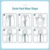 Non-inflatable Kids Swim Vest Life Jackets for Kids Boys Girls Swim Vest with Detachable Float Board for Age 3-6 Years/ 28.7-61.7lbs