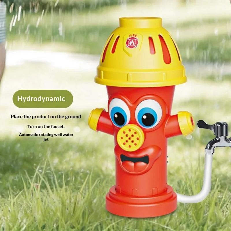 Rotating Fire Hydrant Sprinkler Red 25cm, Splash Fun Toy, Outdoor Garden Water Play for Kids