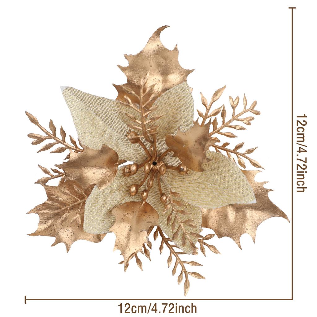 10pcs Simulation Flower Christmas Flower Honeysuckle Christmas Tree Pendant Accessories Decoration Fake Flower DIY Handmade