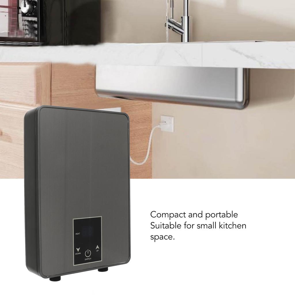 5.5KW 220V Electric Hot Water Heater Manual Adjustment IPX4 Waterproof Instant Hot Water Heater for Kitchen Bathroom