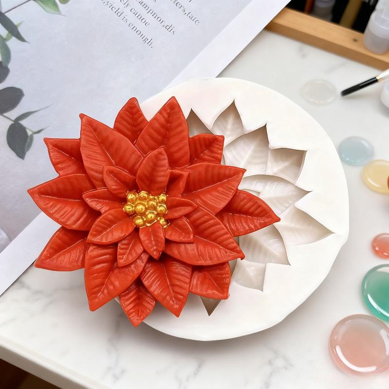 1pc Christmas Holly Leaves Fruit Shape Silicone Mold Handmade Fondant Chocolate Cookie Cake Mold Decorative Ornament Molds