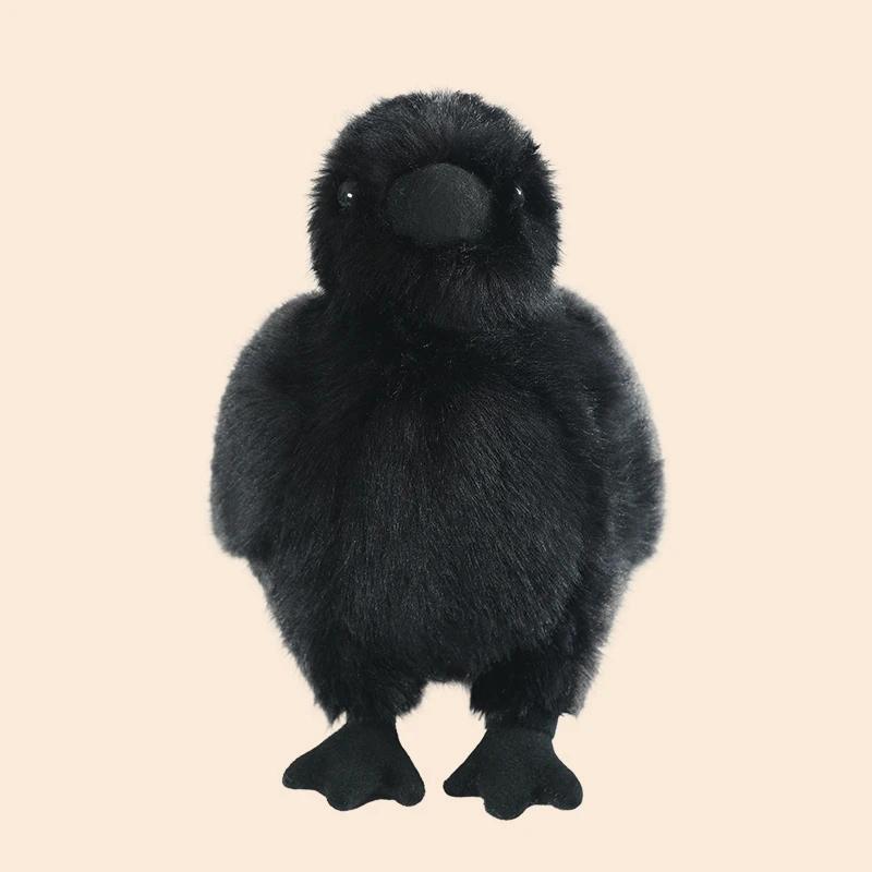 15/25/35CM Simulated Crow Plush Toy Corvus Corax Plushie Raven Peluche Lifelike Birds Stuffed Animals Doll Cute Home Decoration