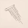 Hip Hop Trendy Imitation Pearl Tassel Chain Brooches For Men Women Waist-Shaping Fixed Pin Accessory Multi-Functional Jewelry