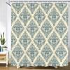 Waterproof Bathroom Shower Curtains Retro Geometric Pattern Washable Fabric Bath Screen 240X180 3D Print Decor Shower Curtain