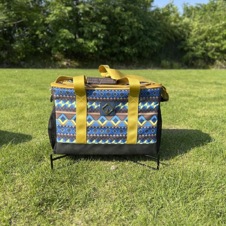 Outdoor Camping Foldable Metal Stand Cold Storage Box Suspended Brackets Trash Bag Brackets Suitcases Rack Easy to Carry