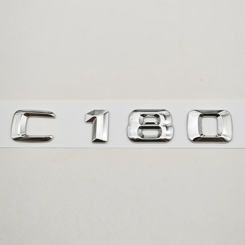 JPA3 3D ABS Car Letters Logo C180 C200 4MATIC Badge Rear Trunk Emblem Decals For Mercedes Benz C Class C180 C200 Tail Accessories