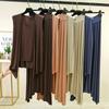 Plus size M to 6XL Modal Pajamas sets Summer Layering Vest Cardigan Top with strawstring Long Skirt Fashion Versatile 2 Piece Outfit