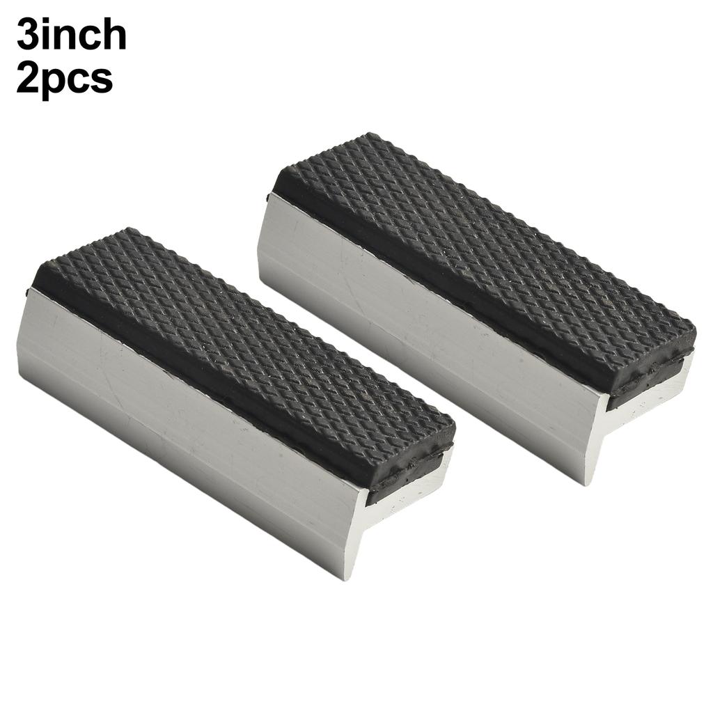 Jaw Protective Cover 2 Pcs Aluminum Alloy+rubber For Drill Press Vices For Holding Wood/metal Magnetic Vise Jaws