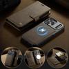 Detachable Flip Magnetic Leather Phone Wallet Case Book With Stand For Magsafe iPhone 17 16 15 12 Pro Max Samsung S25 Plus S24 Ultra Card Holder Cover