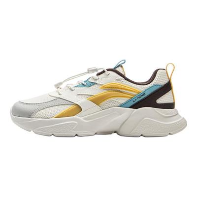 Li Ning Kids Comfortable Versatile Fashion Sports Low-Top Casual Shoes Kids Sneaker Off-White Quiet-Gray Black-Brown YKCU210-9