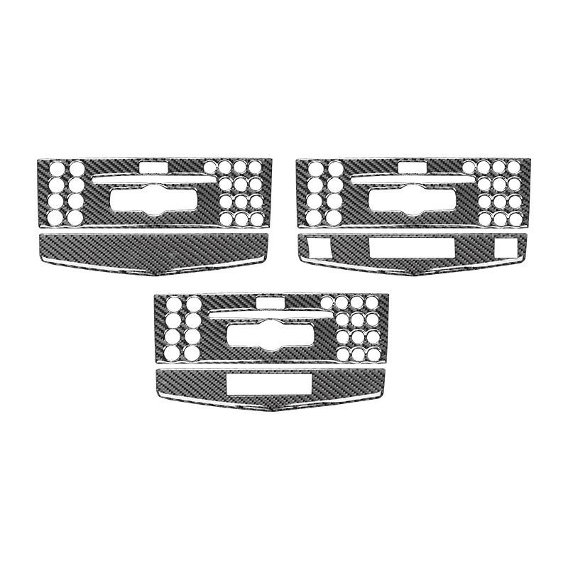 For Mercedes Benz C Class W204 2007-2014 Carbon Fiber Car Multimedia CD Control Panel Trim Cover Interior Decoration Sticker