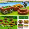 10pcs Multistyles Simulation Flower Bed Plastic Rectangle Flowerbed Park  Minihouse Accessories