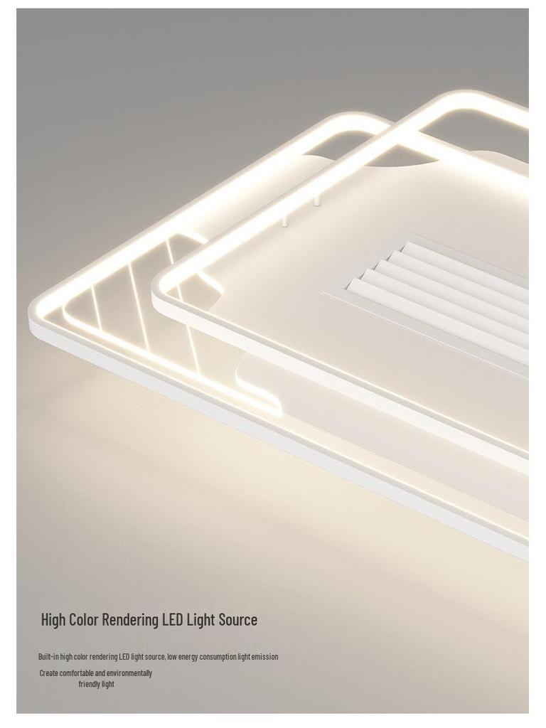 Modern Minimalist Leafless Ceiling Fan with Light - Large Airflow for Living Room & Bedroom