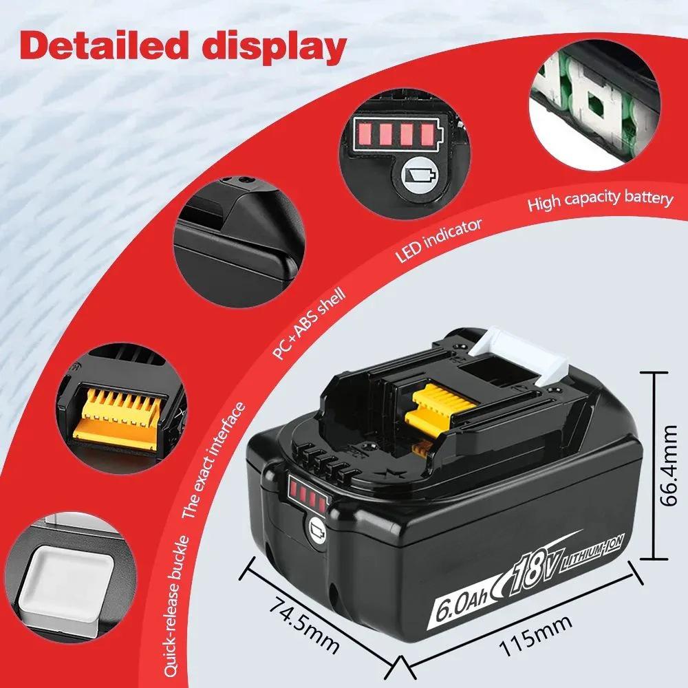 Universal 18V Lithium Battery for Makita Power Tools