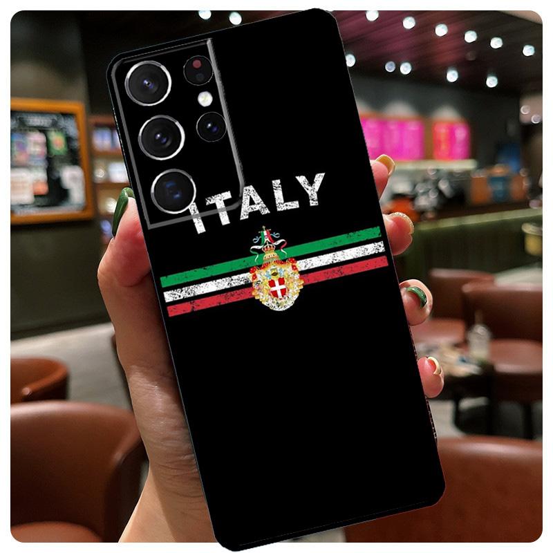 Flag Italy Phone Case For Samsung Galaxy S23 Ultra S21 S22 S24 S25 Ultra S9 S10 Plus S24 S25 FE Cover