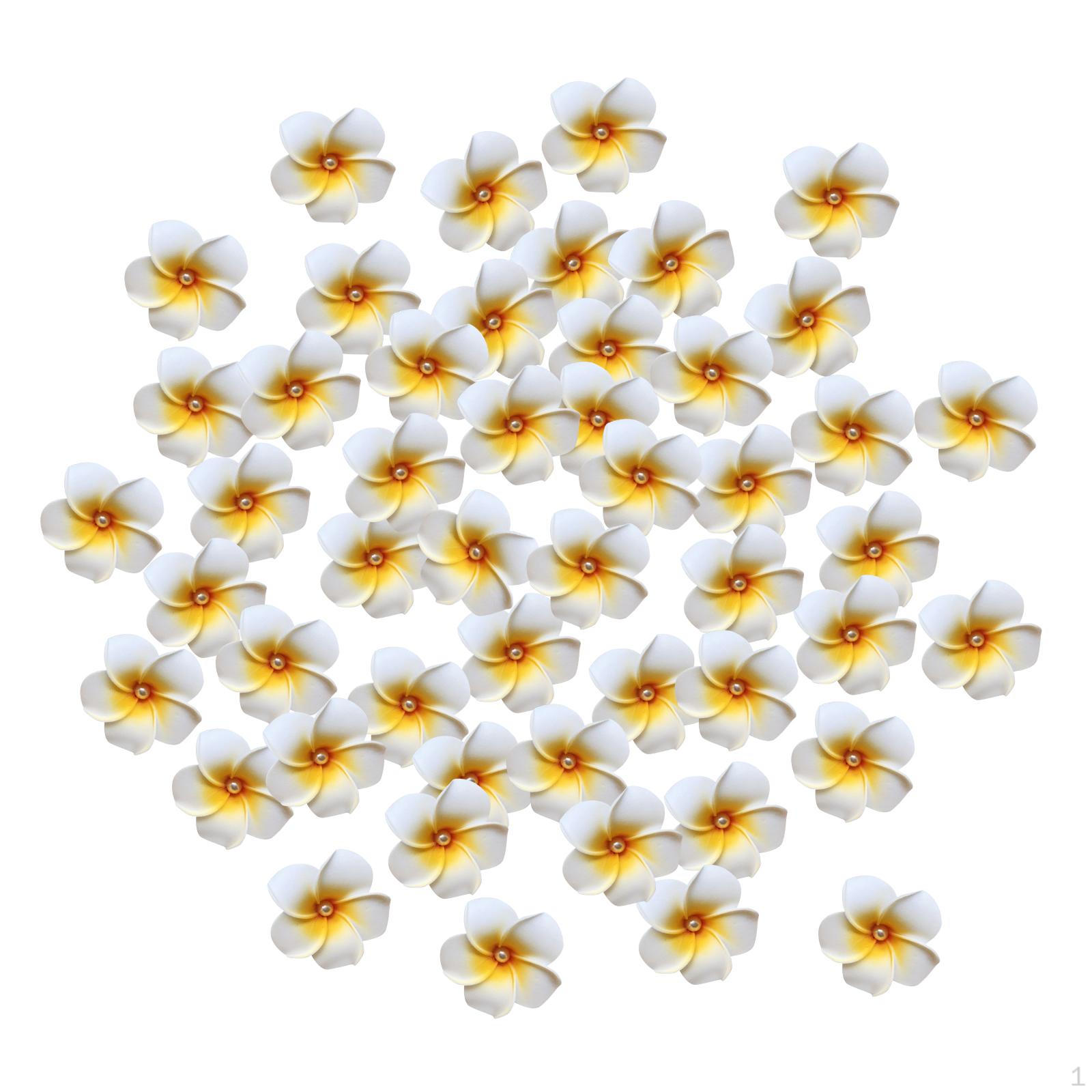 

50 штук искусственных цветов плюмерии декоративные головные уборы аксессуары венки принадлежности флористическая пена Diameter 5 cm